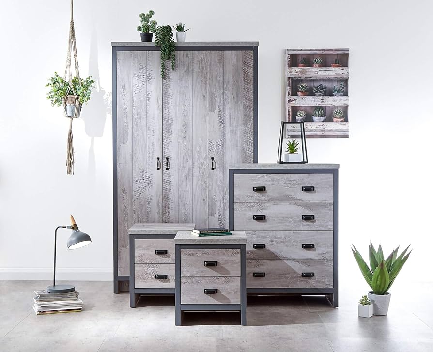 Grey Bedroom Set - Modern and Stylish Urban Chic Furnishing