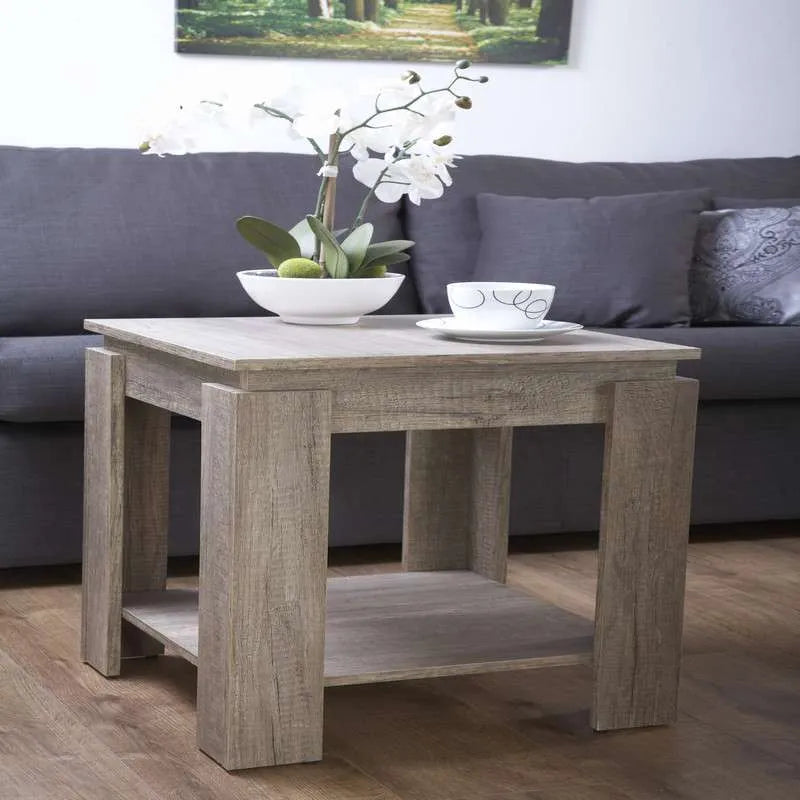 Canyon Oak Lamp Table: Elegant wooden side table with rich oak finish, perfect for showcasing lamps and decor.