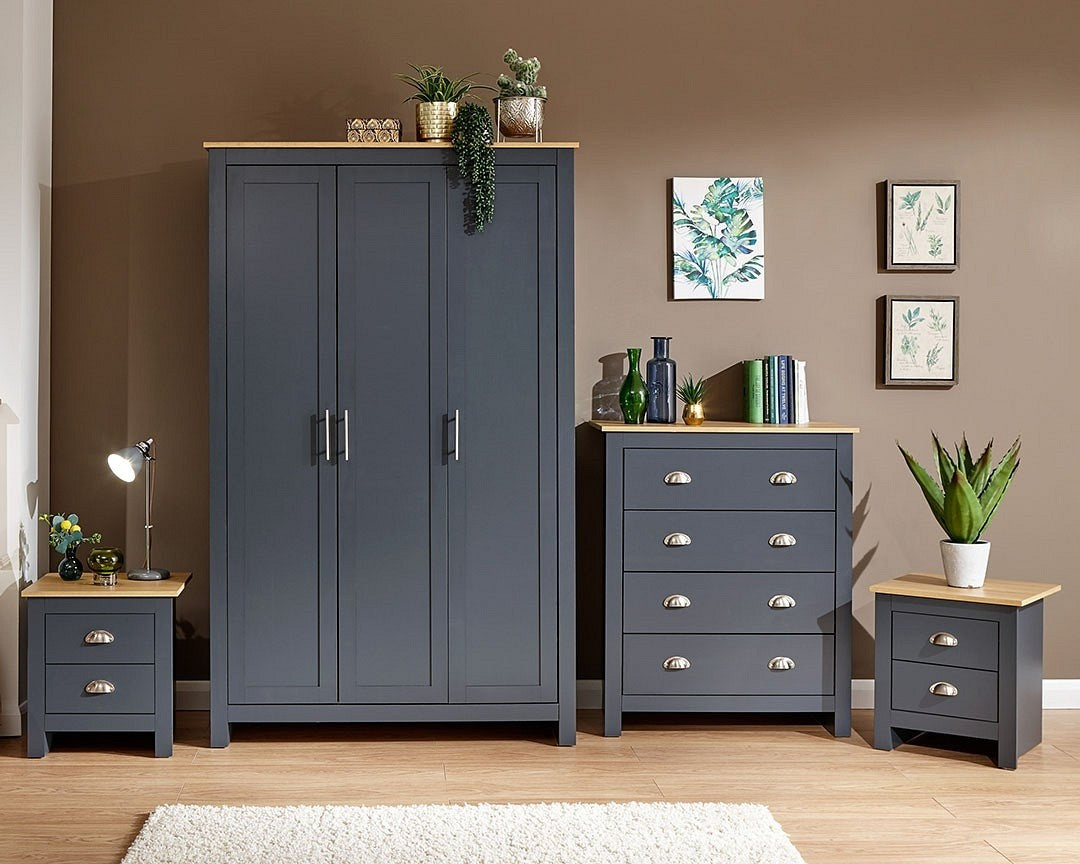 Lancaster Slate Grey 4 Piece Bedroom Set