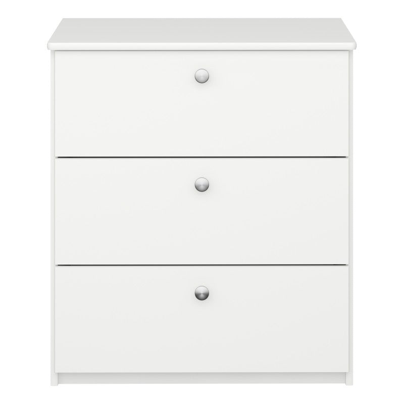 Alba white 3 drawer bedroom chest