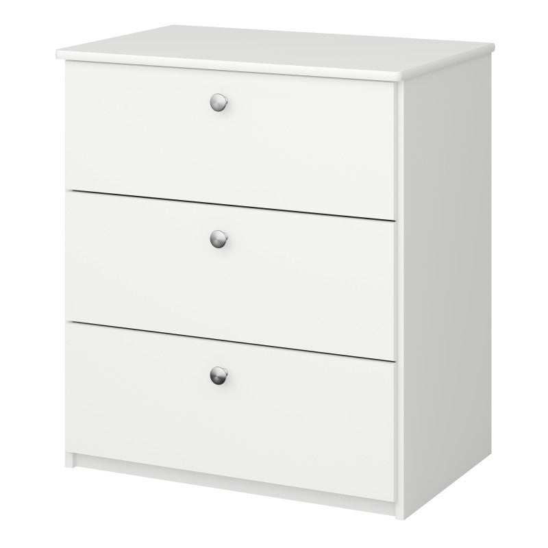 Alba white 3 drawer bedroom chest 