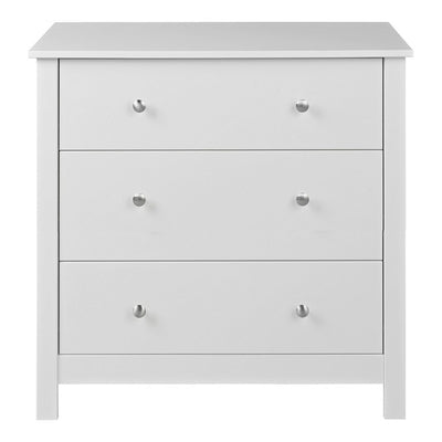 Florence White 3 Drawer Bedroom Chest of Drawers