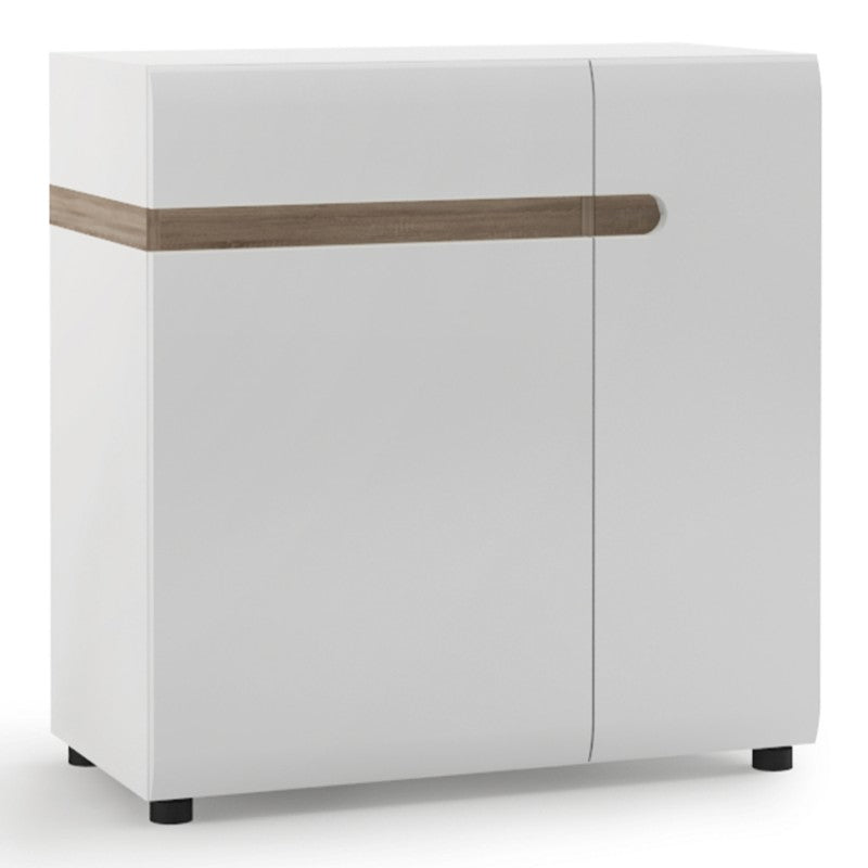 Chelsea White and Oak 1 Drawer 2 Door Sideboard 