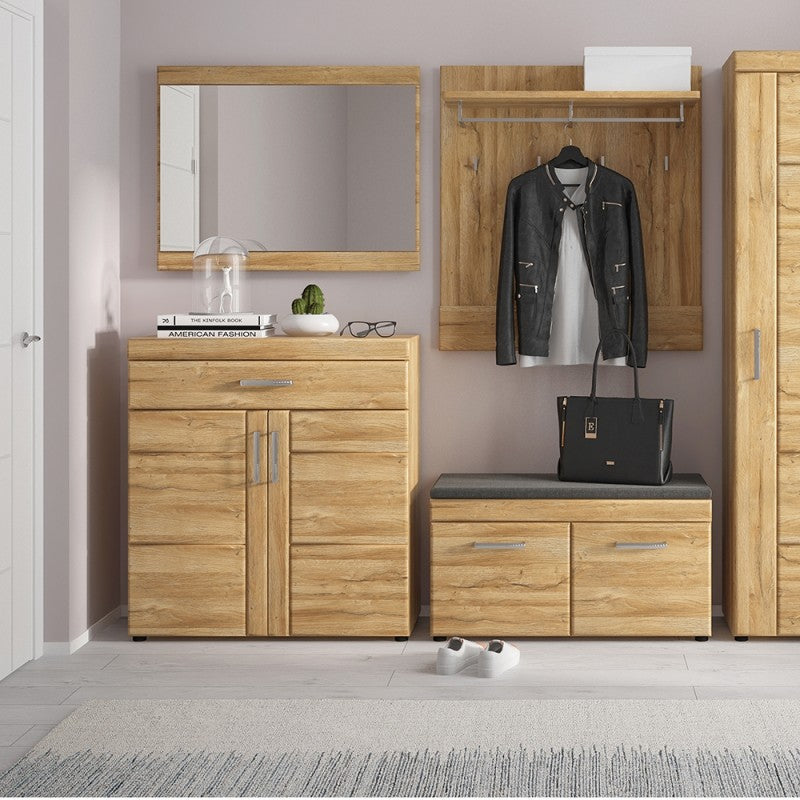 Cortina Oak 2 Door Shoe Cabinet 