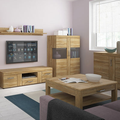 Cortina Oak 1 Drawer Coffee Table