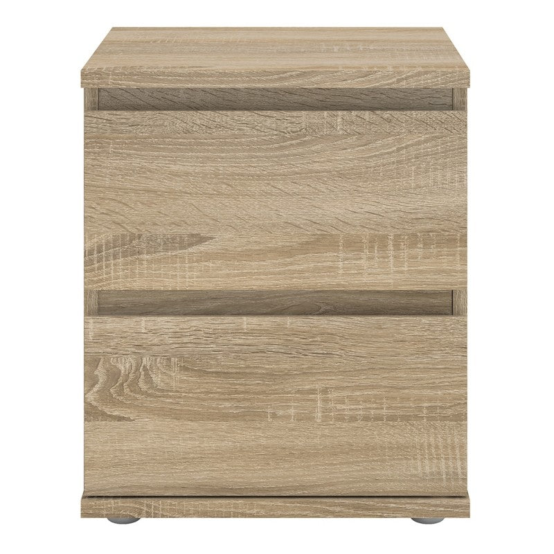 Nova Oak 2 Drawer Bedside