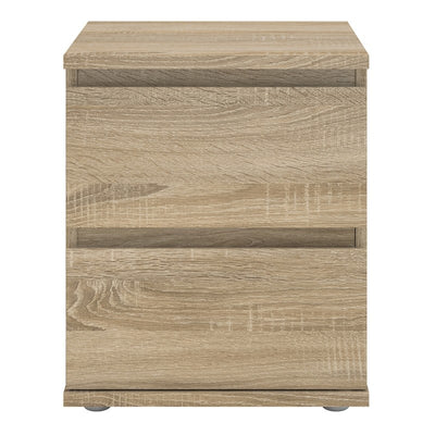 Nova Oak 2 Drawer Bedside