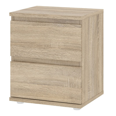 Nova Oak 2 Drawer Bedside