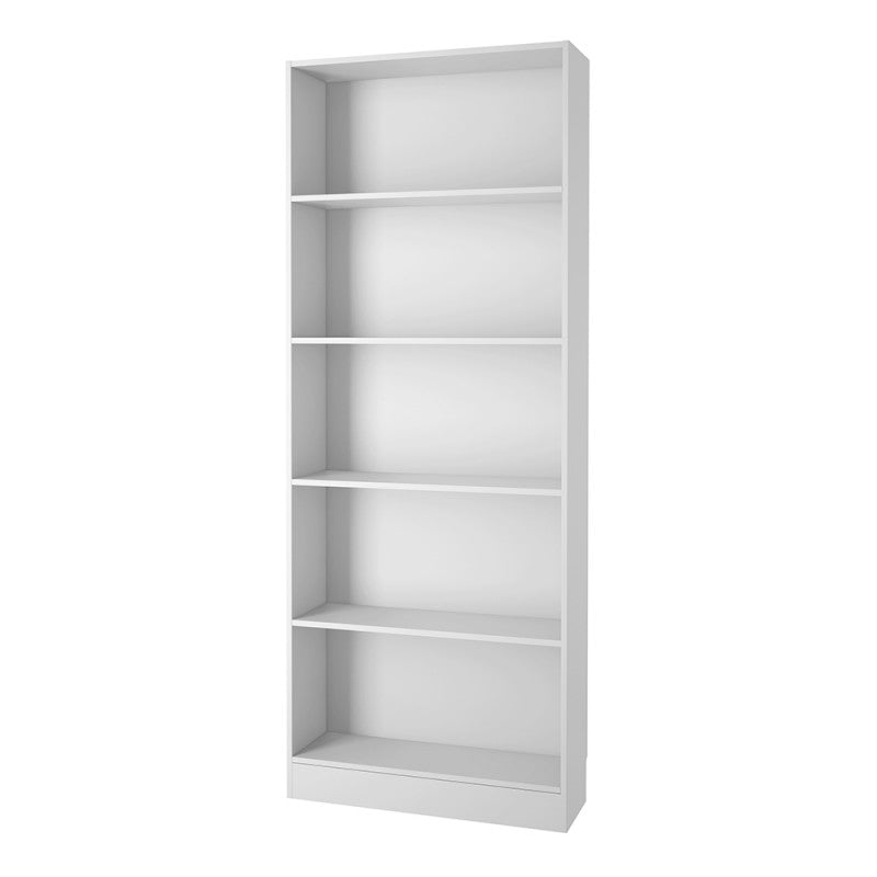 Basic White Tall Wide Bookcase | 4 Shelves