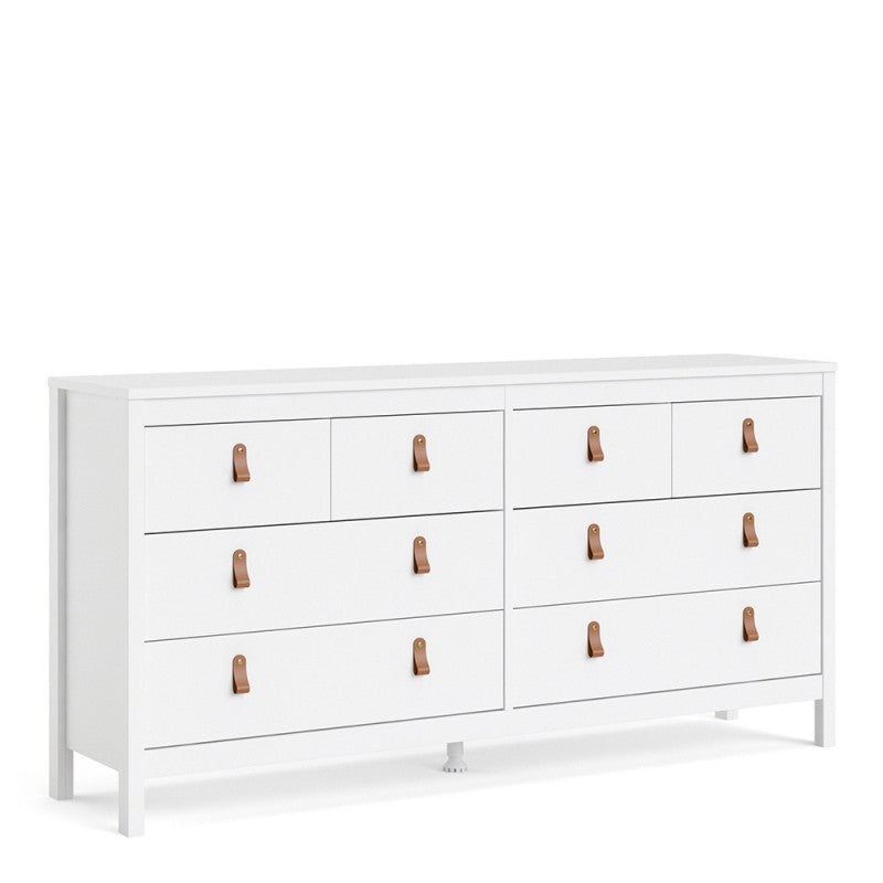 Barcelona White Double Dresser 4+4 Drawers 