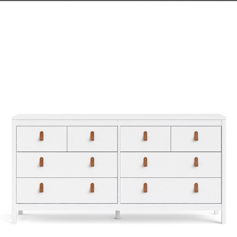 Barcelona White Double Dresser 4+4 Drawers 