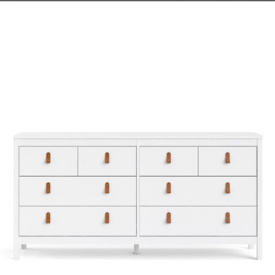 Barcelona White Double Dresser 4+4 Drawers 