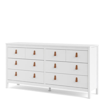 Barcelona White Double Dresser 4+4 Drawers 