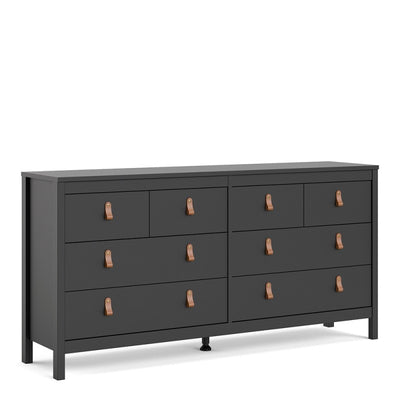 Barcelona Black Double Dresser 4+4 Drawers