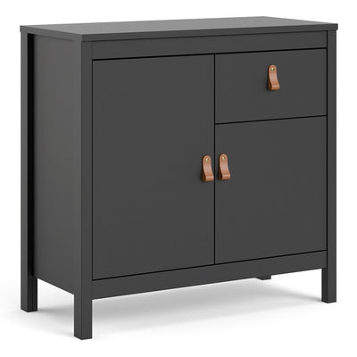 Barcelona Matt Black Sideboard 2 Doors + 1 Drawer 