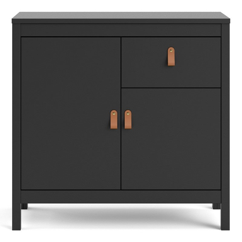 Barcelona Matt Black Sideboard 2 Doors + 1 Drawer 