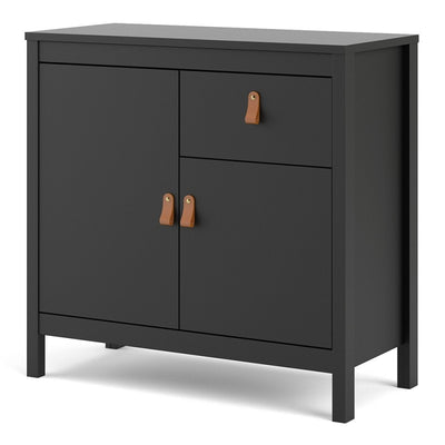 Barcelona Matt Black Sideboard 2 Doors + 1 Drawer 