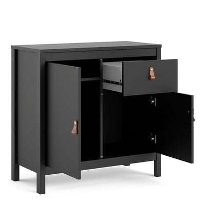 Barcelona Matt Black Sideboard 2 Doors + 1 Drawer 