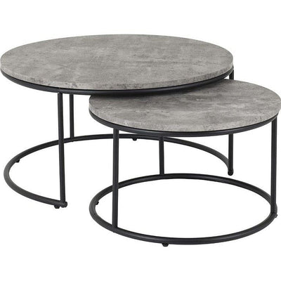 Athens Concrete Effect Round Table Set