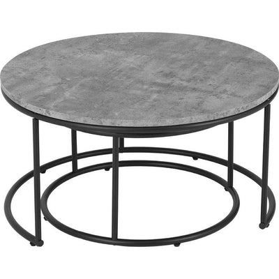 Athens Concrete Effect Round Table Set