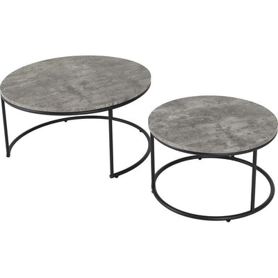 Athens Concrete Effect Round Table Set