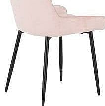 Grey Extending Dining Table with 4 Pink Chairs