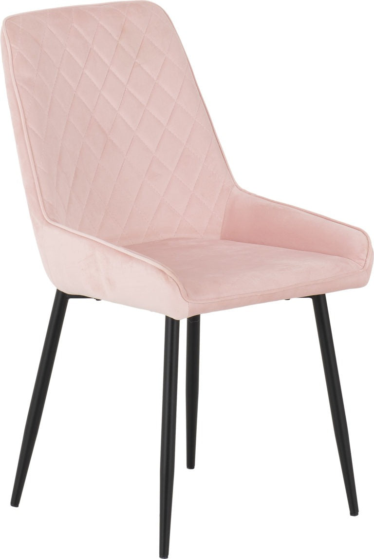 Avery Pink Velvet Dining Chair Set of 2