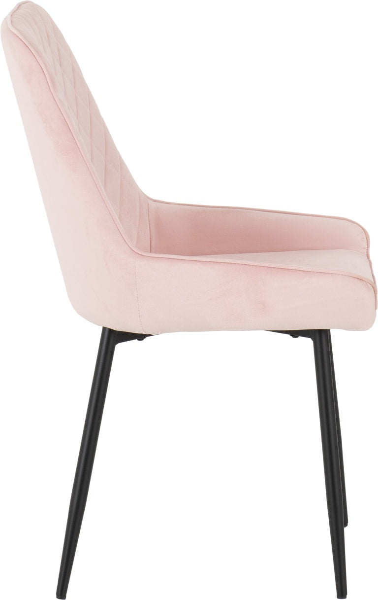 Avery Pink Velvet Dining Chair Set of 2