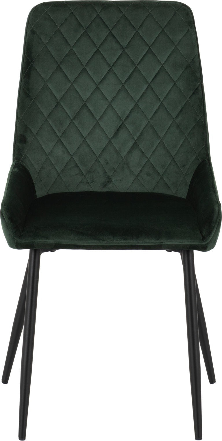 Avery Emerald Green Velvet Dining Chair comesin a set of 2 chairs with minimal assembly required