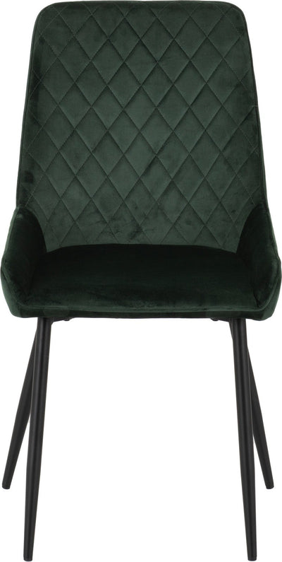 Avery Emerald Green Velvet Dining Chair comesin a set of 2 chairs with minimal assembly required