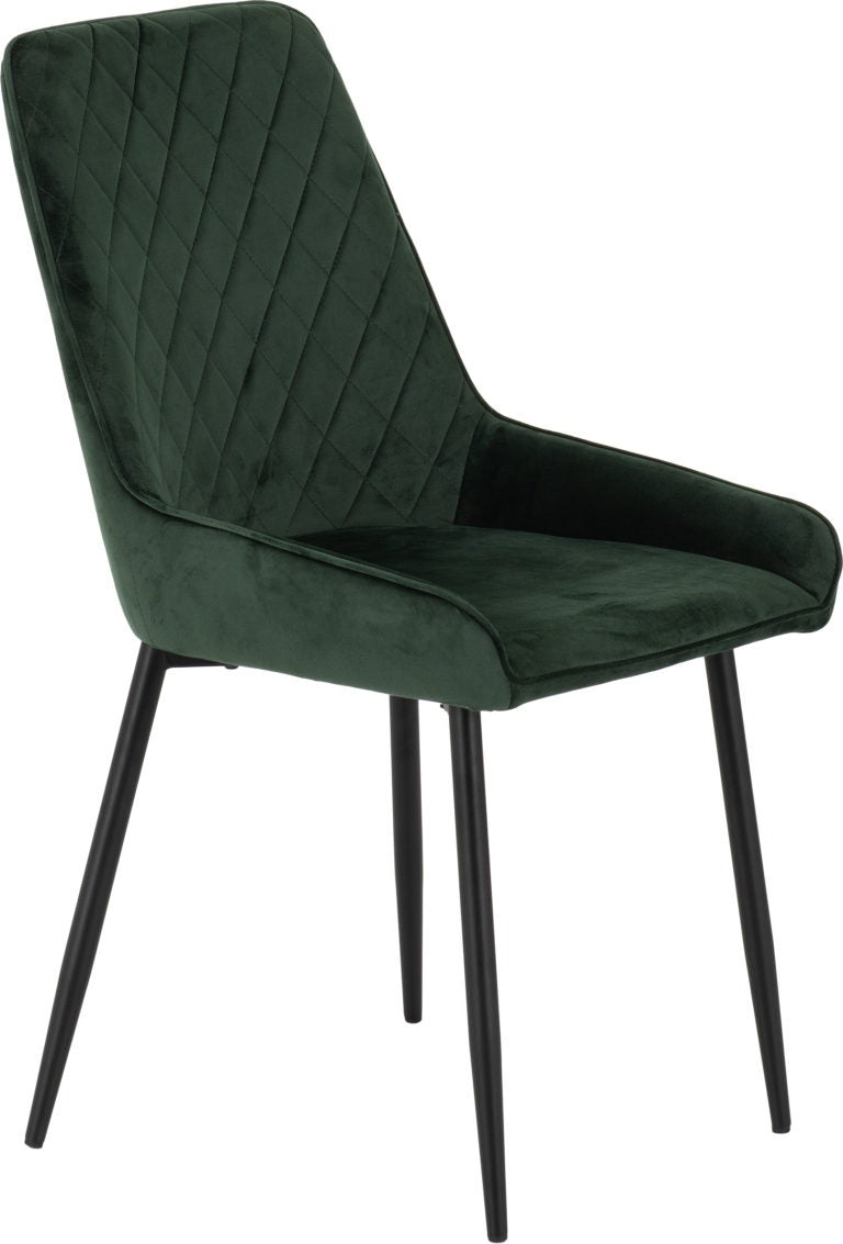 Avery Emerald Green Velvet Dining Chair comesin a set of 2 chairs with minimal assembly required