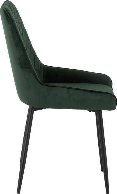 Avery Emerald Green Velvet Dining Chair comesin a set of 2 chairs with minimal assembly required