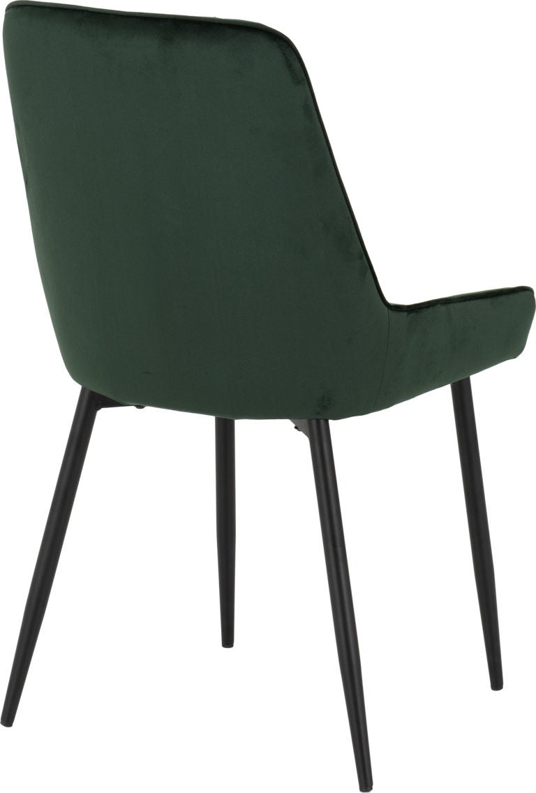 Athens Round Dining Set with 4 Green Avery Chairs