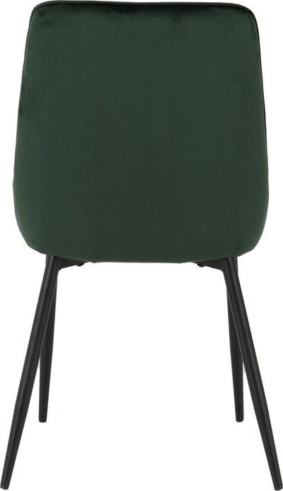 Avery Emerald Green Velvet Dining Chair comesin a set of 2 chairs with minimal assembly required