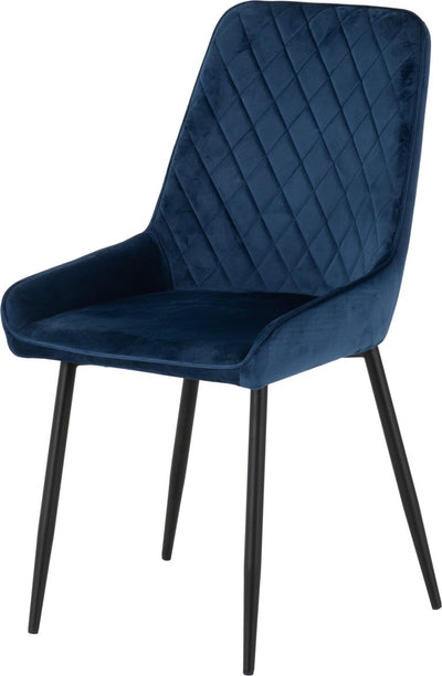 Avery Saphire Blue Velvet Dining Chair Set of 2