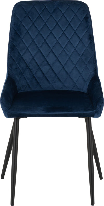 Avery Saphire Blue Velvet Dining Chair Set of 2