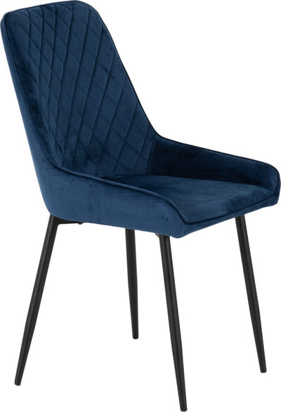 Avery Saphire Blue Velvet Dining Chair Set of 2