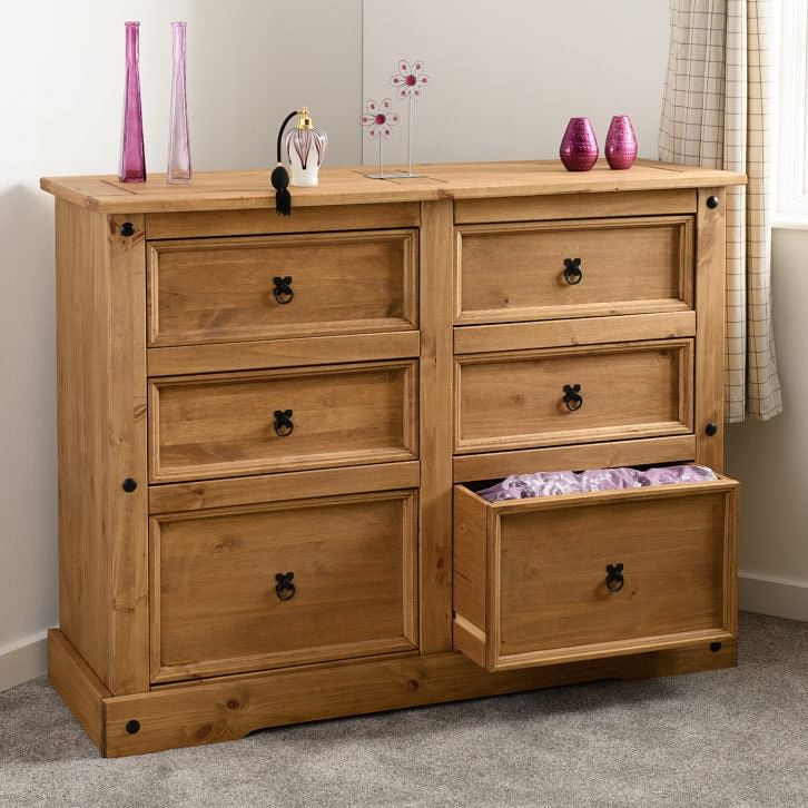 Corona Pine 6 Drawer Chest