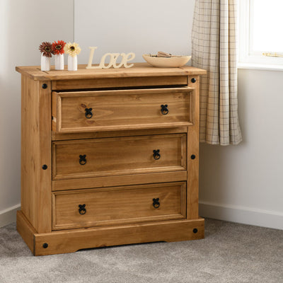 Corona 3 Drawer Chest Pine