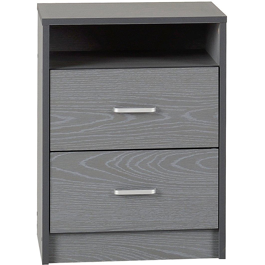 Fenton Grey 2 Drawer Bedside