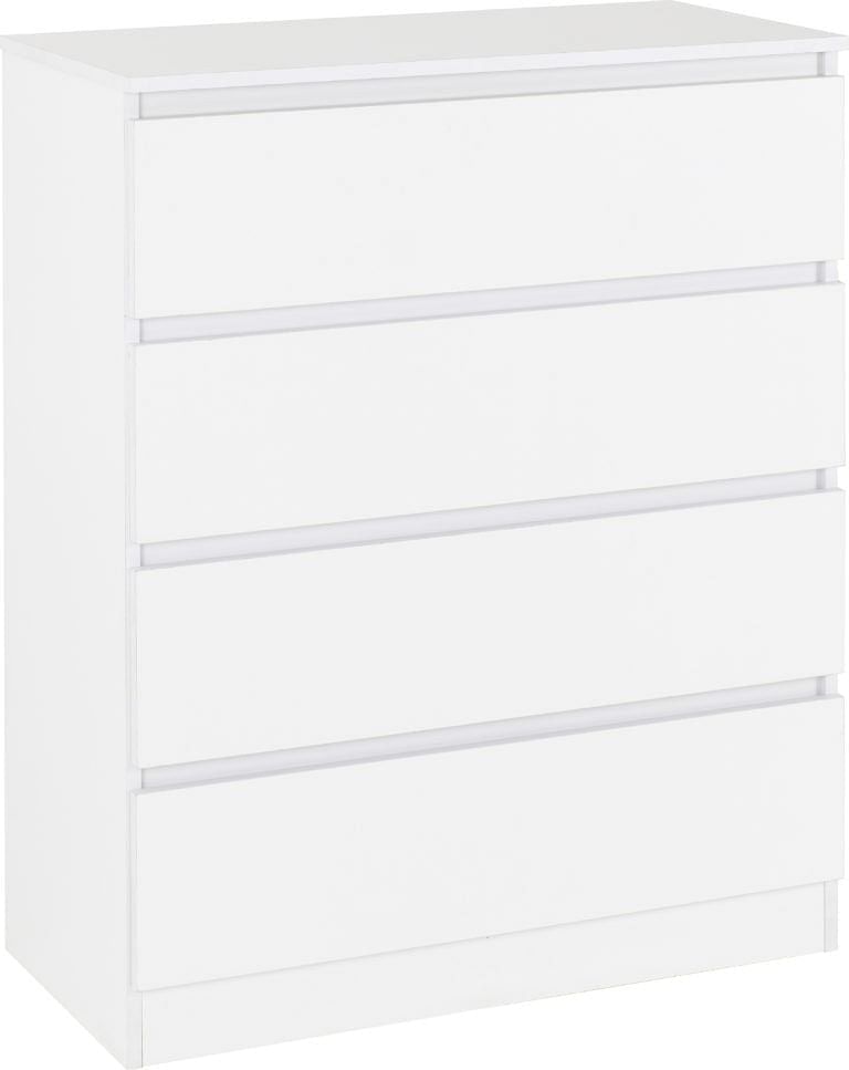 Malvern White 4 Drawer Chest