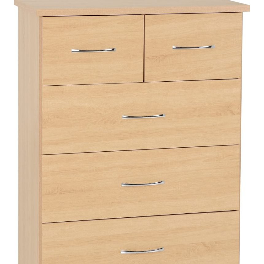 Nevada Sonoma Oak 5 Drawer Chest