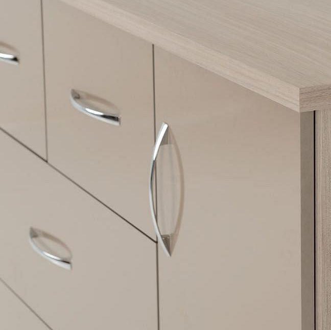 Nevada 5 Drawer Oyster Low Wardrobe