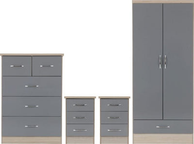 Grey Gloss Bedroom Set