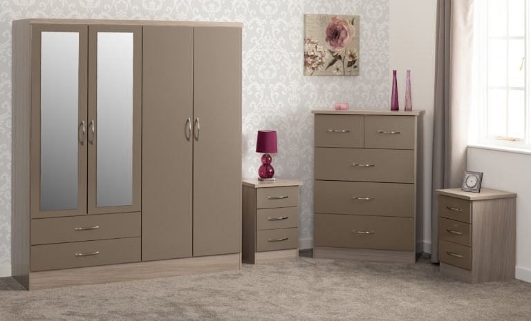  4 Piece Bedroom Set Oyster Gloss