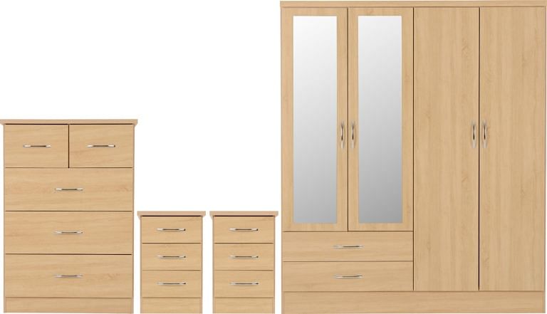 Oak 4 Piece Bedroom Set