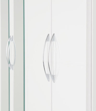 Nevada White Gloss Mirrored 4 Door Wardrobe