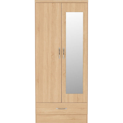 Nevada Sonoma 2 Door Mirrored Wardrobe