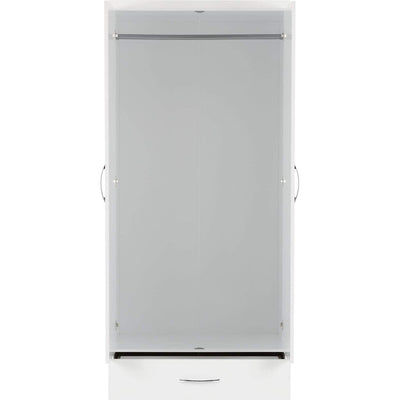 Nevada White Gloss 2 Door Mirrored Wardrobe