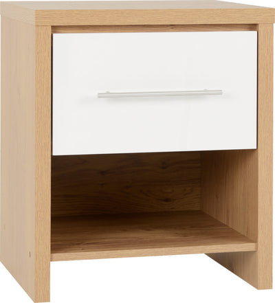 Seville 1 Drawer Gloss White Bedside